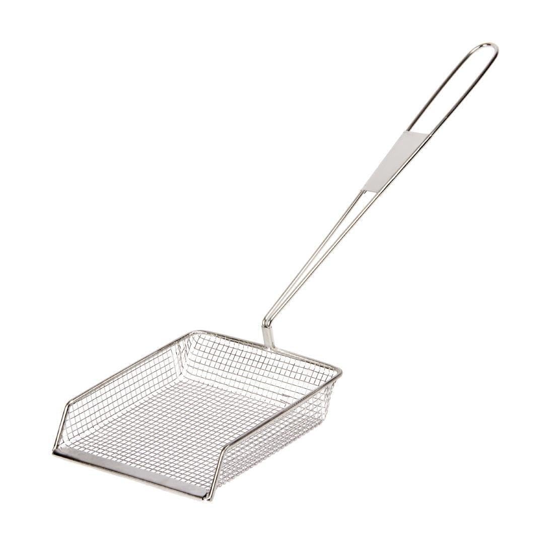 Vogue Chip Shovel Stainless Steel - Portion Control, Long Handle Chip Scoop J673