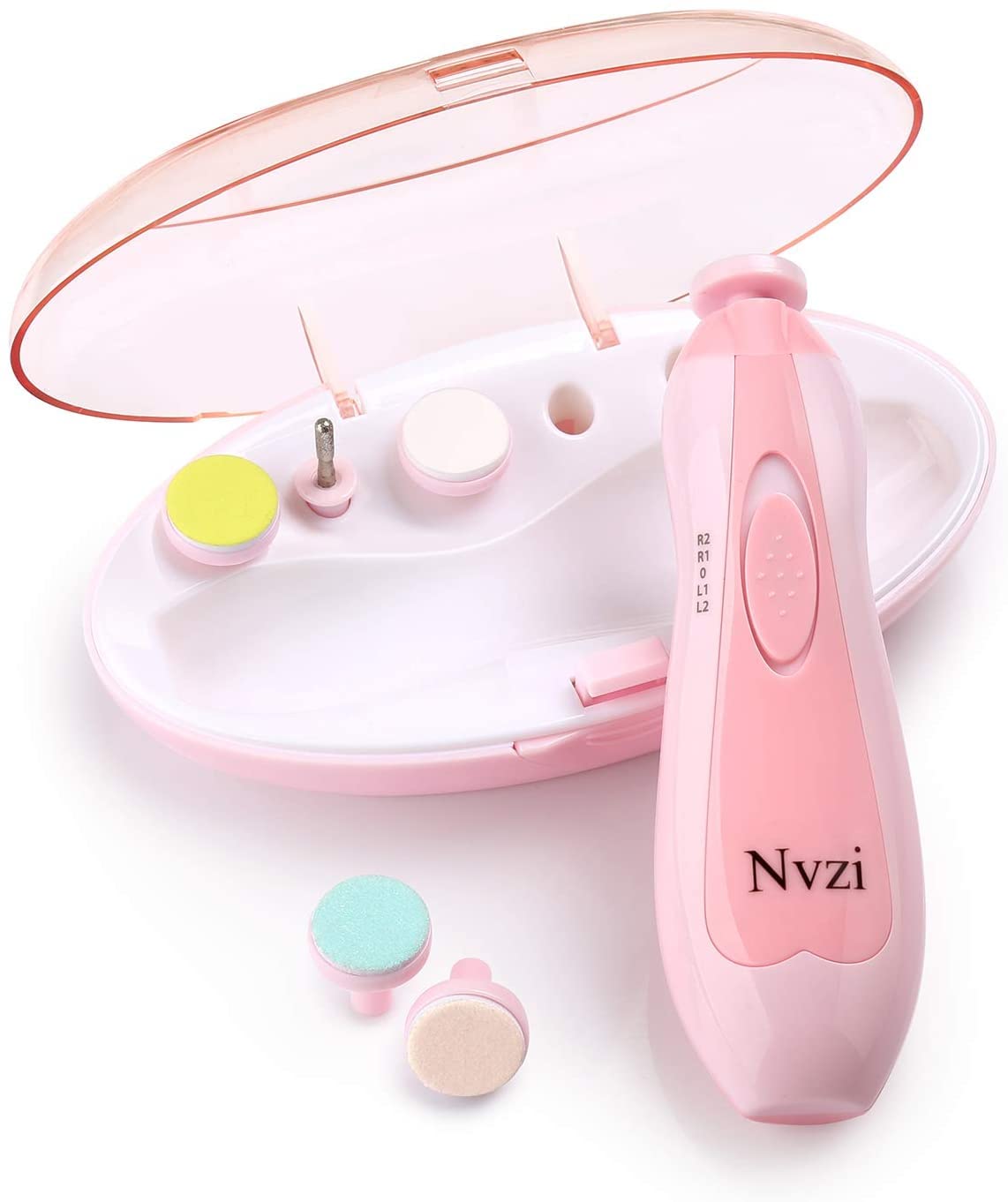 Nvzi Baby Nail File Electric, Baby Nail Trimmer Electric, Baby Nail Clippers, Electric Nail File Baby, Infant Safety First Nail Clipper, Toddler Nail Clipper for Newborn Essentials(Pink)