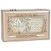 Cottage Garden Memory Those We Love Champagne Silver Embossed Petite Rose Music Box Plays Amazing Grace