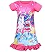 Nidoul Kid Girls Nightgown Night Dress Unicorn Rainbow Princess Pajamas Sleepwear Nightie (Rose Unicorn#3, 8-9 Years)