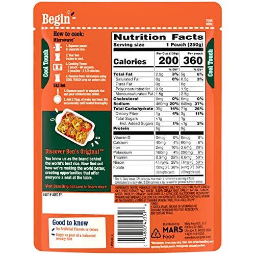 BEN’S ORIGINAL READY RICE POUCH LONG GRAIN & WILD RICE, 8.8 OZ.