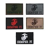 Military Patches Compatible USMC Semper Fi Tactical Uniform Military Embroidered Applique