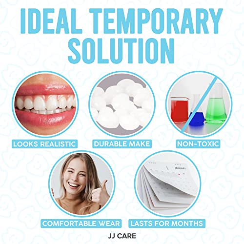 JJ CARE Temporary Tooth Replacement Kit with Dental Tools, Moldable