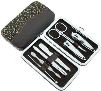 Homeoculture Manicure and Pedicure 7 In 1 DIY Handy Kit, Chocolate