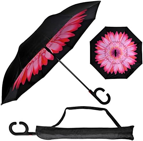 Urban Den Inverted Umbrella for Heavy Rain | UV Umbrella | Sun Protection | Auto Open Close | Hands Free