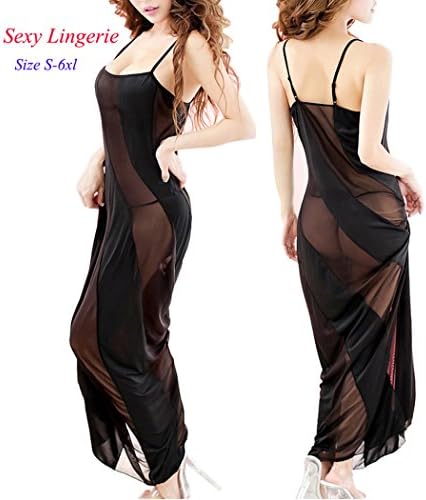 Large Size Fashion Long Sexy Lingerie Sexy Costumes Nightwear Night Gown