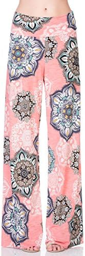 Cody Line Women's Casual Bohemian Wide Leg Palazzo Pants (3X-Large, C264SKFD Lt Mauve)