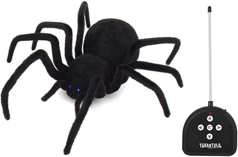 Ridecle Remote Control Spider - Tarantula/Bionic Spider Toy Gift Decor Giant Spider Black Spider, Remote Control Distance 8m 2019 Gift for Boys and Girls