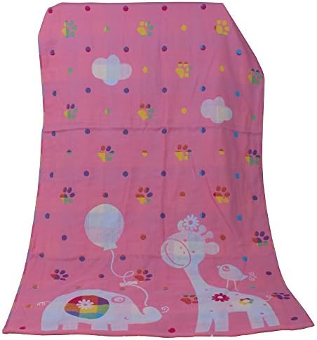 YITL 100% Cotton Bath Towel Comfortable Soft,does not fade,not wool,not ball,Three Layers Thickened Double Jacquard Gauze Cartoon Animal Pool-Beach Towel 30"x55"