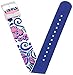 Timex Women's TW2P90200 Weekender Reversible Blue Swirl Nylon Slip-Thru Strap Watch