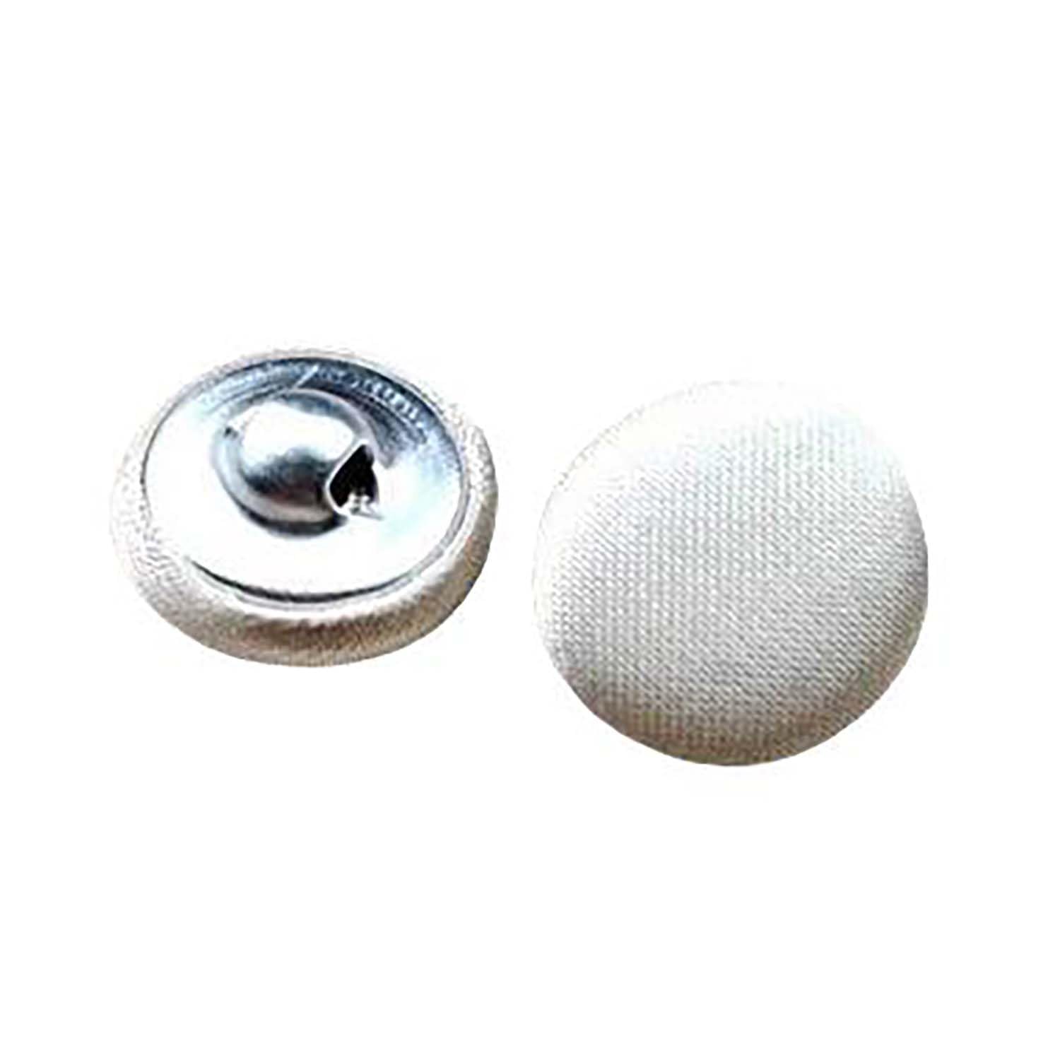 Photo 1 of 20 Pcs Satin Covered Metal Shank Buttons Cloth Buttons for Wedding Dress Tuxedo Suits