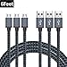 BeneStellar Micro USB Cable 3-Pack 6ft / 1.8m, Premium Nylon Braided USB 2.0A Male to Micro B Charging Charger for Samsung, LG, Motorola, HTC, Sony, PS4, Nokia, Android Devices and More (Black)