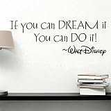 2pcs If You Can Dream It DIY Vinyl Quote Wall Sticker Mural Decals Living Bed Home Decoration Removable