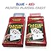 Kicko 12-Decks Playing Cards - Blue and Red, Red Printed Box Individual Packing For Party Favors, Christmas Gifts, Boys, Girls and Adults Texas, Blackjack and More
