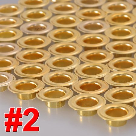 Brass Grommets and Washers in a 1000 Piece Package: 3/8