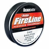 Beadsmith FIRELINE Beading Thread CRYSTAL/SMOKE 4LB 6LB 8LB 125 YRD/spool (Crystal 4lbs 0.12mm)