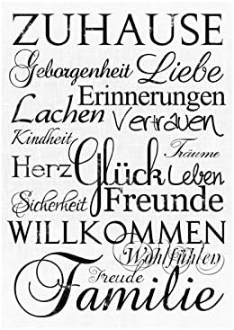 Interluxe Vintage Shabby Bild Leinwand Keilrahmen Zuhause Geschenk