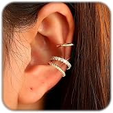 Gold Ear Cuff Earrings For Women Silver Non Piercing Fake Earrings Sets Adjustable Clip On Wrap Earrings