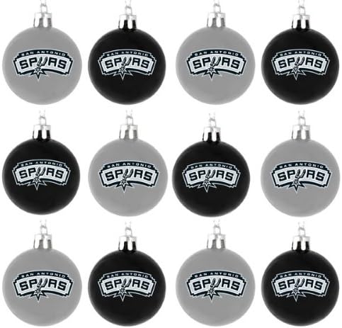 Amazon Com Foco Nba San Antonio Spurs 12 Pack Ball Hanging Tree Holiday Ornament Set12 Pack Ball Hanging Tree Holiday Ornament Set Team Color One Size Christmas Ball Ornaments Sports Outdoors