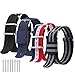 Vetoo Nylon Watch Bands, Quick Release Premium Ballistic NATO Straps, Nylon Replacement Wristband with Adjustable Stainless Steel Buckle for Men Women, 22mm 20mm,4 Pack