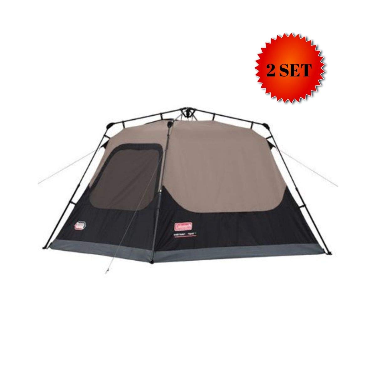 Coleman Cabin Tent with Instant Setup Cabin Tent for Camping Sets Up in 60 Seconds (4Person