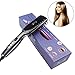 Portable Electric Hair Straightening Brush,Straightener Brush with LED Temperature Display Show Your Beauty Every Day (Matt Black)