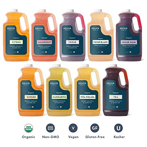 Kelvin Slush Co. - Citrus - Organic Frozen Cocktail & Slush Mix - Award-Winning Slush Machine & Blender Mix, Bars, Restaurants, At Home (64 oz bottle)