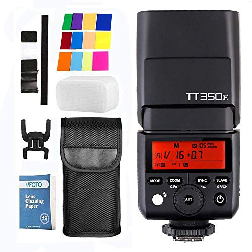 Godox TT350F TTL Flash Speedlite 2.4G HSS Haute Vitesse 1/8000s GN36 Compatible pour Fuji FUJIFILM X-Pro2 X-T20 X-T2 X-T1 X-Pro1 X-T10 X-El X-A3 X100F X100T DSLR etc