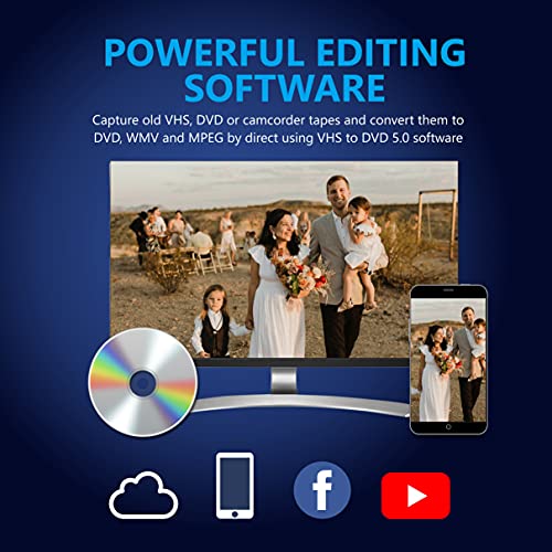 UCEC USB 2.0 Video Capture Device Pro Version, VHS to Digital