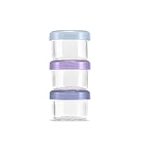 Ello Color Lock 3-Pack 4oz Reusable Glass Condiment