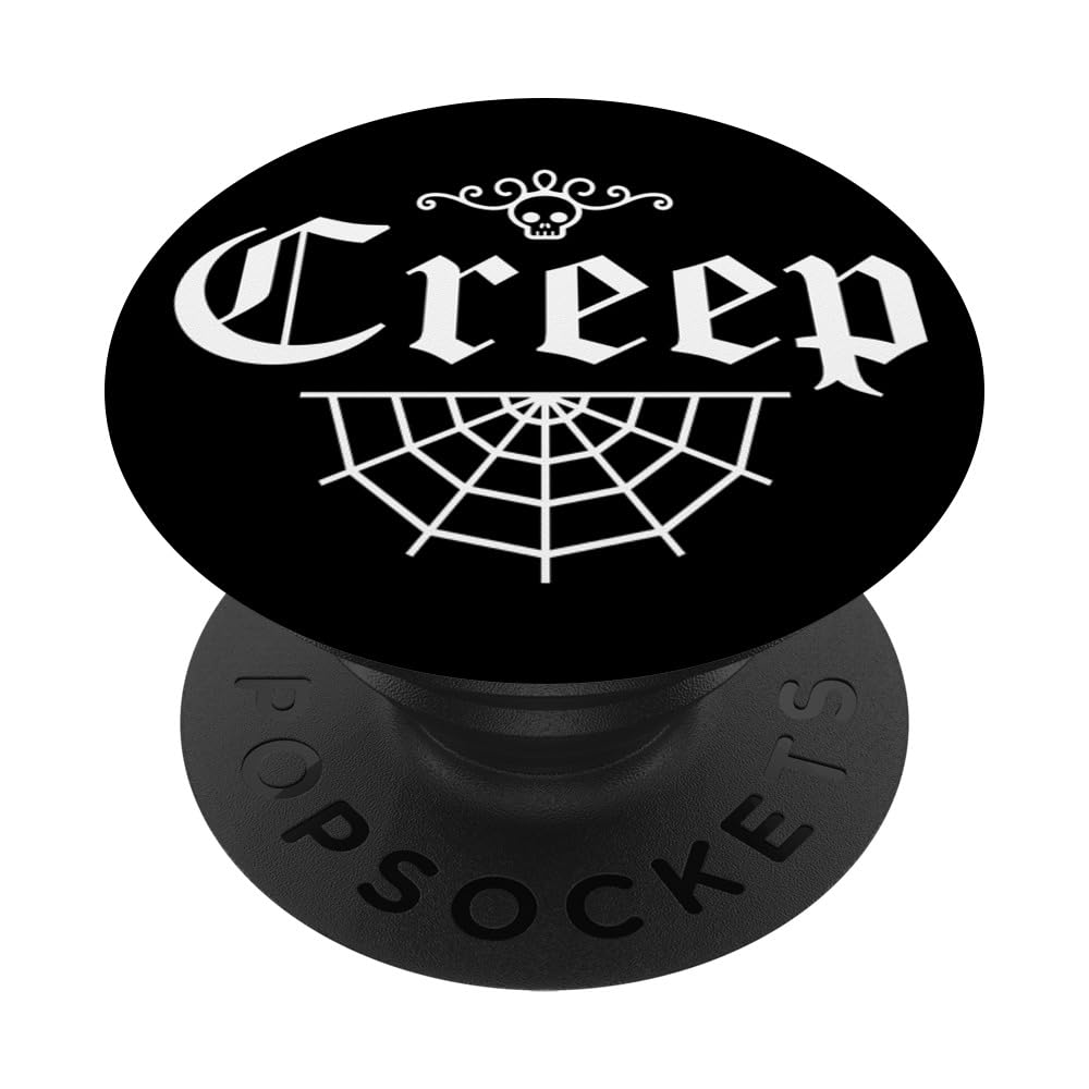 Creep Pastel Goth Elegant Gothic Trendy Skull Spider Web PopSockets Adhesive PopGrip