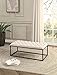 Homelegance Destry Padded-Top Button-Tufted Accent Metal Ottoman Bench, Beige