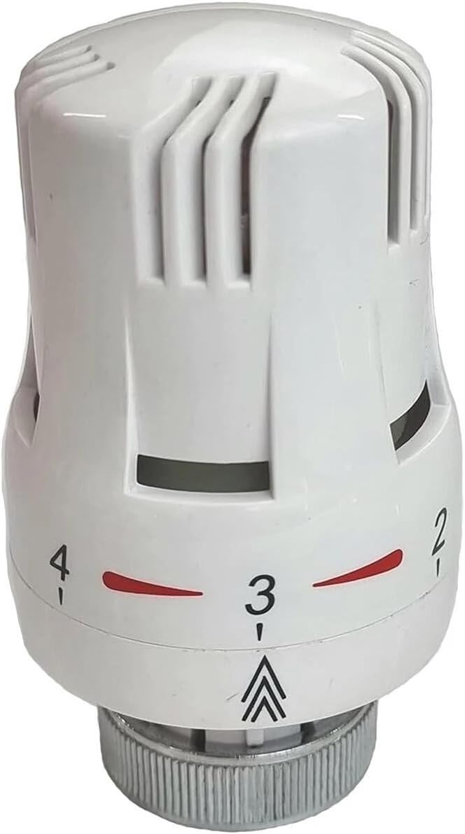 NA-1 White Radiator Thermostatic TRV Valve Head M30x1.5 Universal Replacement