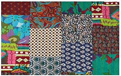 Windham Fabrics Kantha Hand Stitched Cotton Print PatchworkMulti Fabric by the Yard
