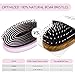 Aprilis Boar Bristle Hair Brush with Nylon Detangle Pins, Bamboo Oval Hairbrush for Effective Straightening and Detangling for Women Men and Child's Hair, with Hair Brush Cleaner