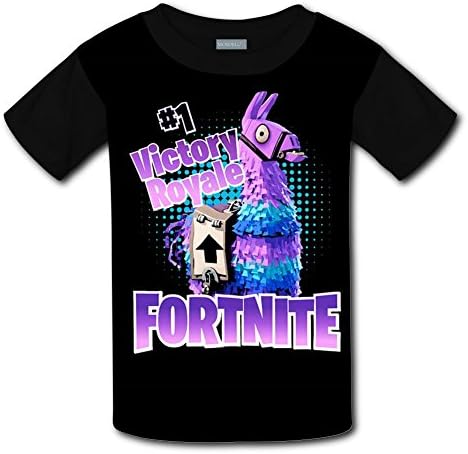 rihtuues Youth Unisex Kids for-tnite Llama #1 Victory Royale 3D Creative Short Sleeve T-Shirts Tees -