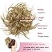SEGO Tousled Updo Messy Bun Hair Piece Scrunchies Synthetic Wavy Bun Extensions Rubber Band Elastic Scrunchie Chignon Instant Ponytail Hairpiece for Women #24 Natural Blonde