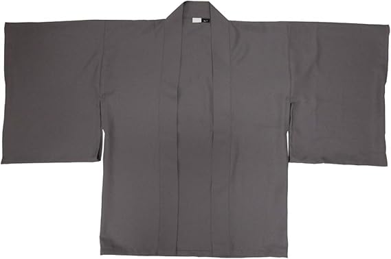Amazon 羽織 はおり 角袖 かくそで 祭り イベント 販促 ファッション 大人用 グレー Plain Haori ちゃんちゃんこ はんてん 通販