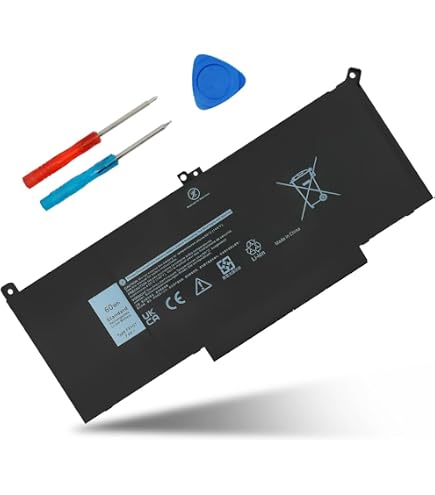 Batterie DXGH8 Compatible Dell XPS 13 9370 9380 7390 - Remplacement 7.6V 52Wh Pour Ordinateurs Portables