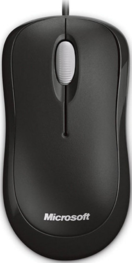 Microsoft Basic Optical Mouse for Business - Black. Comfortable, Wired, USB mouse for PC/Laptop/Desktop, with fast scroll wheel, works with Mac/Windows Computers