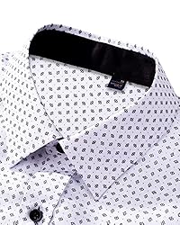 J.VER Men's Casual Long Sleeve Pattern Dress Shirt