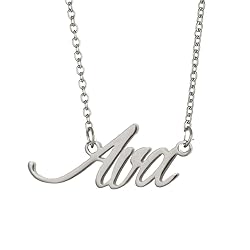Aoloshow Ava Name Necklace Script Initial Nameplate