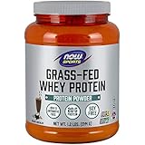 NOW Sports Grass-fed Whey Protein Concentrate, Creamy Chocolate, 1.2-Pound