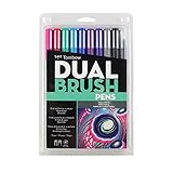 Tombow Dual Brush Pen Art Markers, Galaxy, 10-Pack