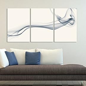 3 Panel Abstract Curves x 3 Panels