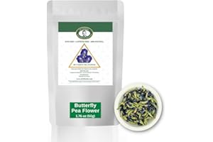 4D Herbs - Dried Butterfly Pea Flower Blossoms for Blue Tea Healthy Skin Hair and Nails 100% Pure Dried Clitoria Ternatea Herbal Tea Nootropic Antioxidant Organic from Thailand (50 Grams)