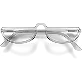 LONDON MOLE® Brainy reading glasses | Cool half moon shaped readers | Unisex | Spring hinges