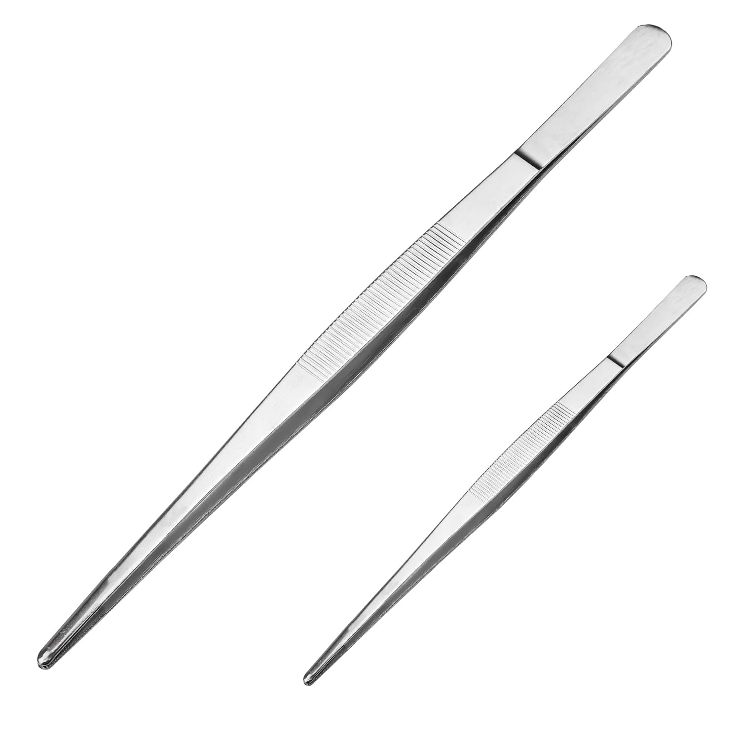 NAUZE 2 Pieces Reptile Feeding Tweezers Stainless Steel Aquarium Tweezers for Snakes Lizard Tortoise Gecko