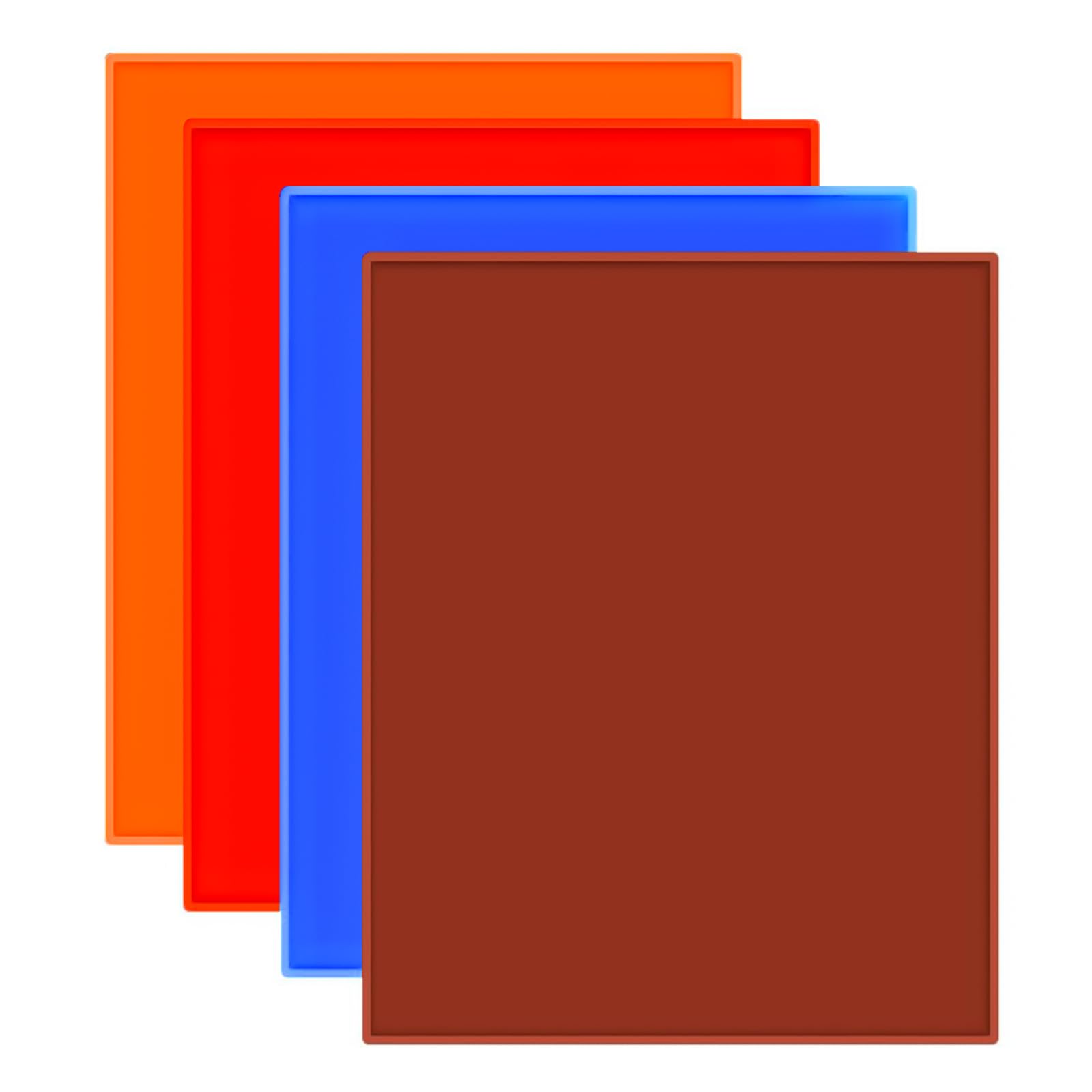 Volumoon 4 PCS Silicone Baking Mat, Swiss Roll Mat Non-Stick, Reusable, Heat Resistant Up to 220°C, Perfect for Cake Rolls, Fruit Peels, Jerky