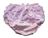 Haian ABDL PVC & Satin Panties Frilly Rumba Pants Color Pink (X-Large)